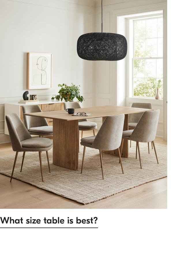 Design crew - pick the right size dining table